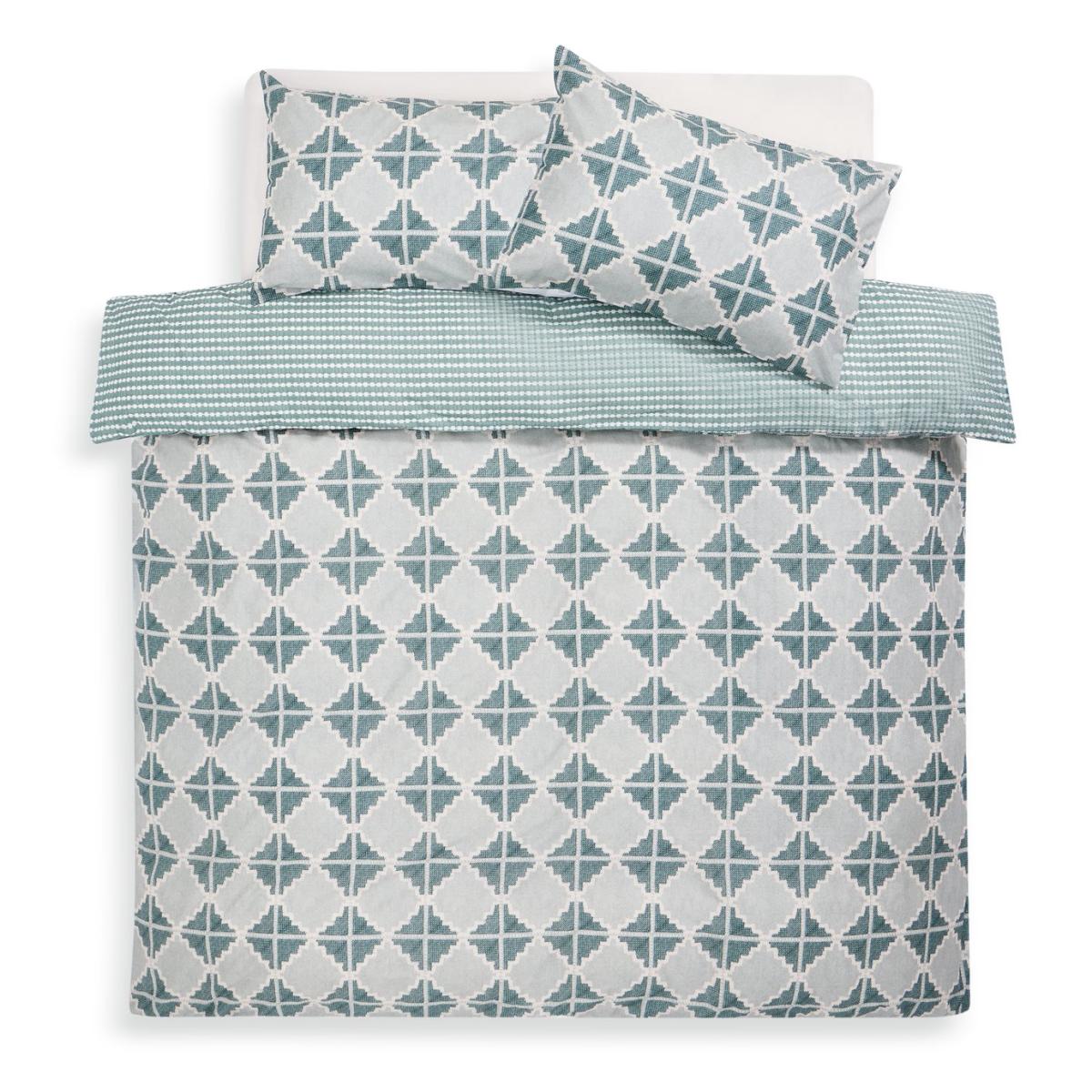 Habitat Geo Dash Green Bedding Set - Double – image 3