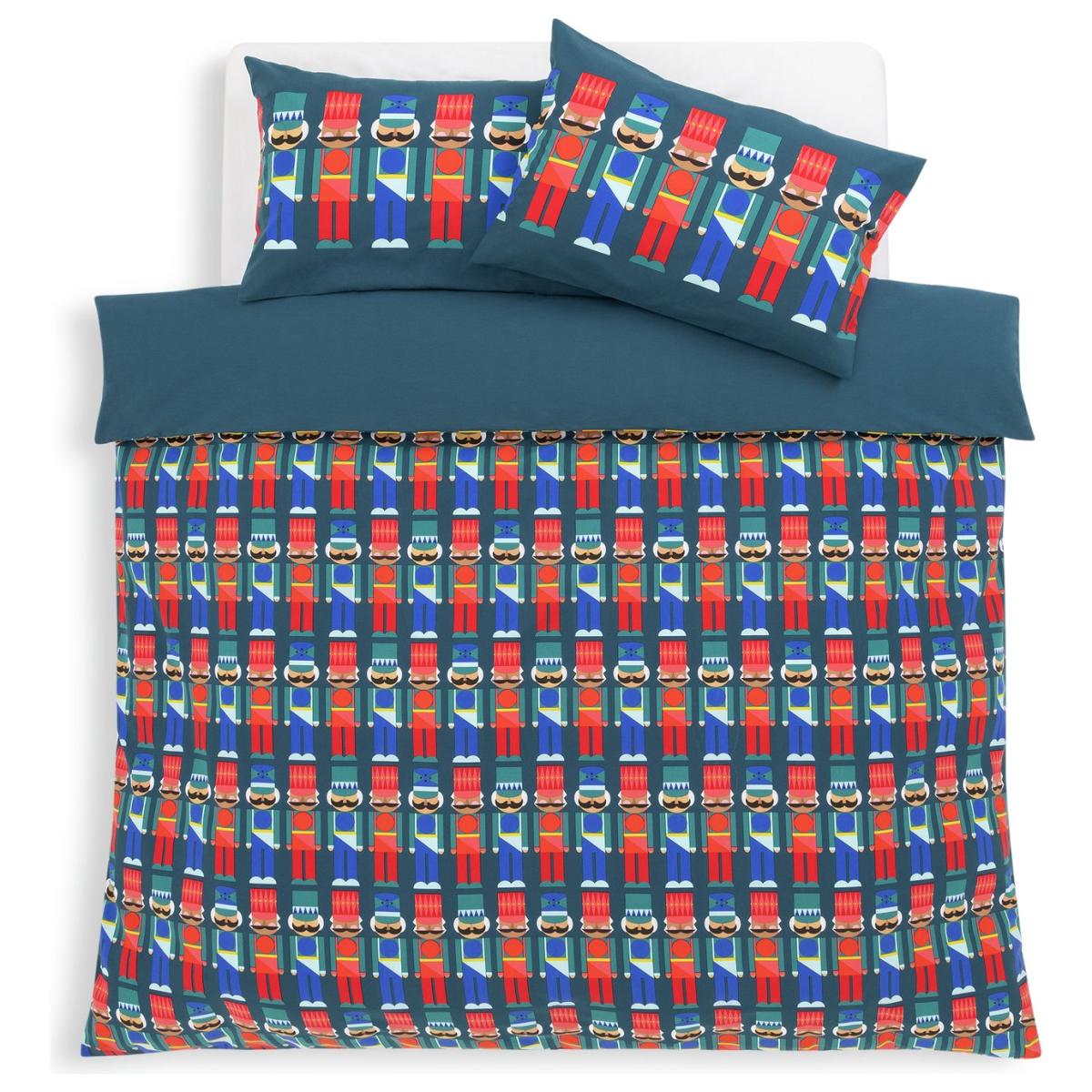 Habitat Christmas Nutcracker Printed Blue Bedding Set - King – image 3