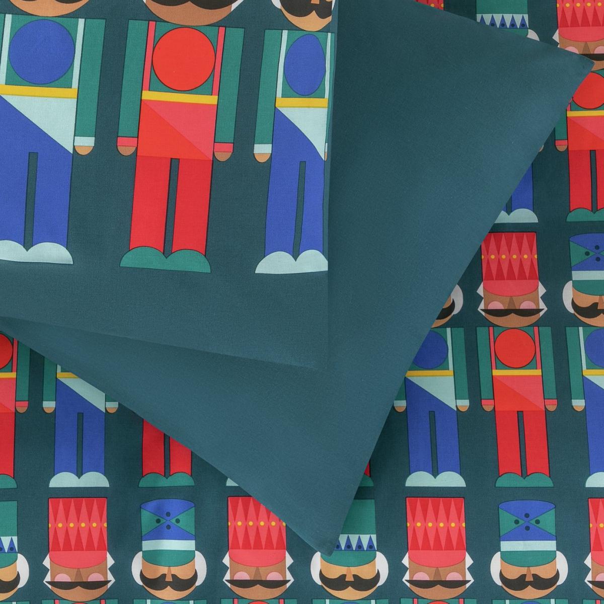 Habitat Christmas Nutcracker Printed Blue Bedding Set - King – image 4