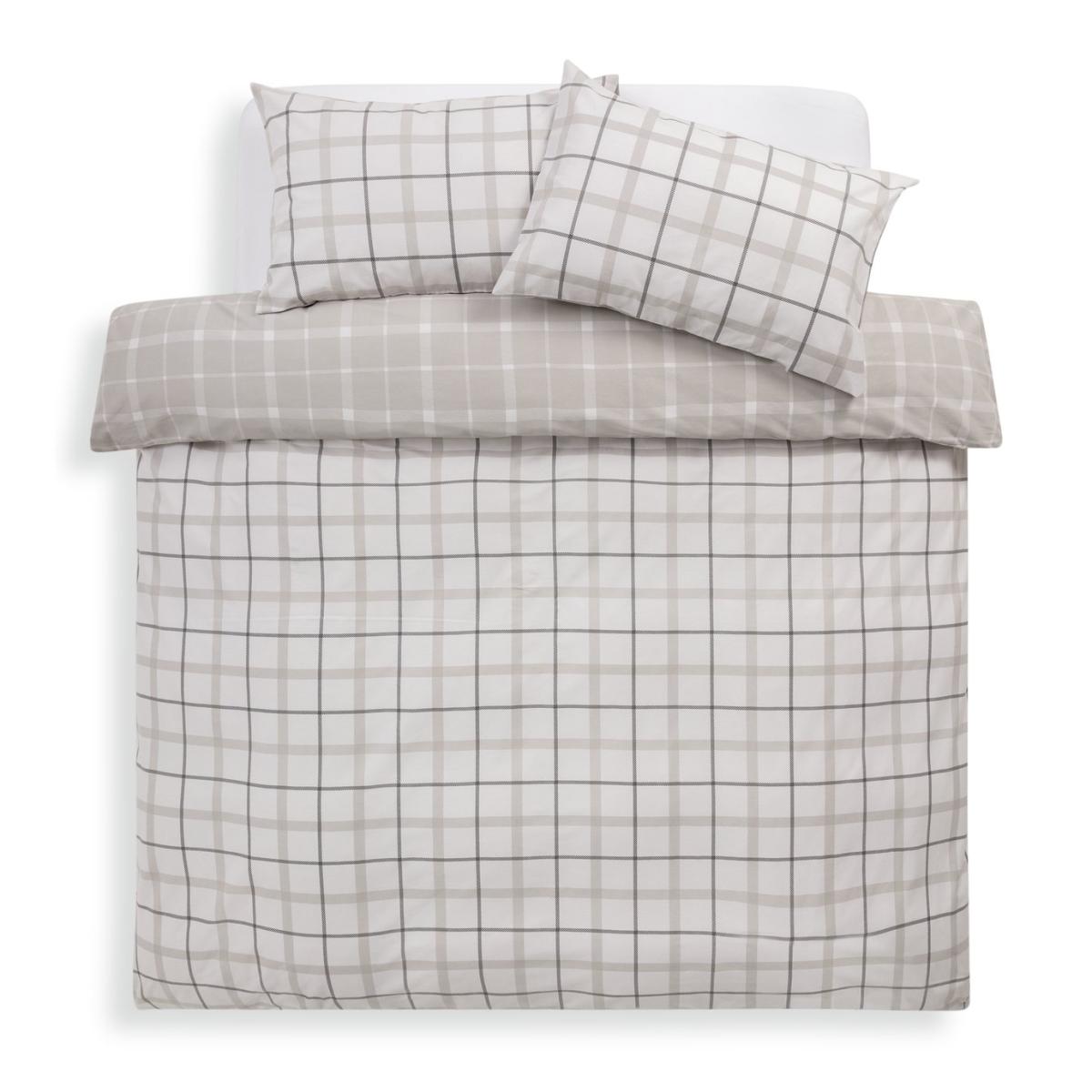 Habitat Cotton Brushed Modern Check Bedding Set - Superking – image 3