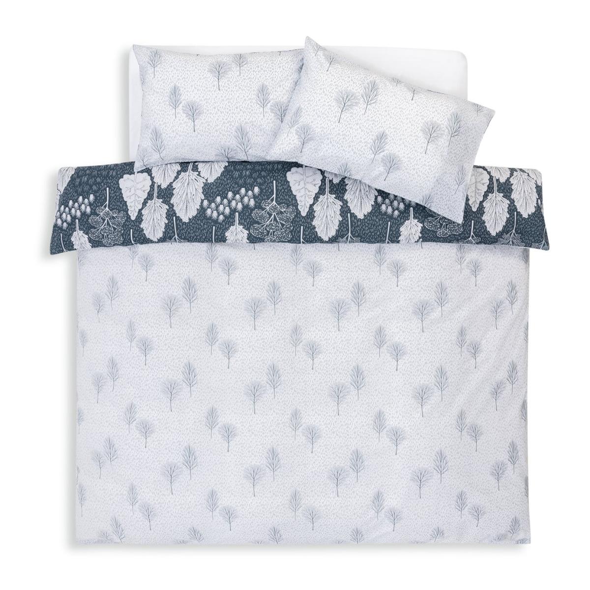 Habitat Cotton Nordic Trees Print Blue Bedding Set-Superking – image 5