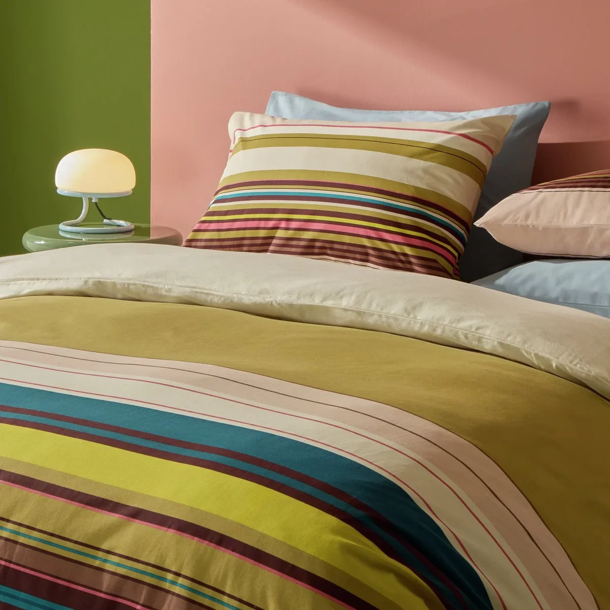 Habitat Archive Cotton Stripe Bedding Set - Superking – image 6
