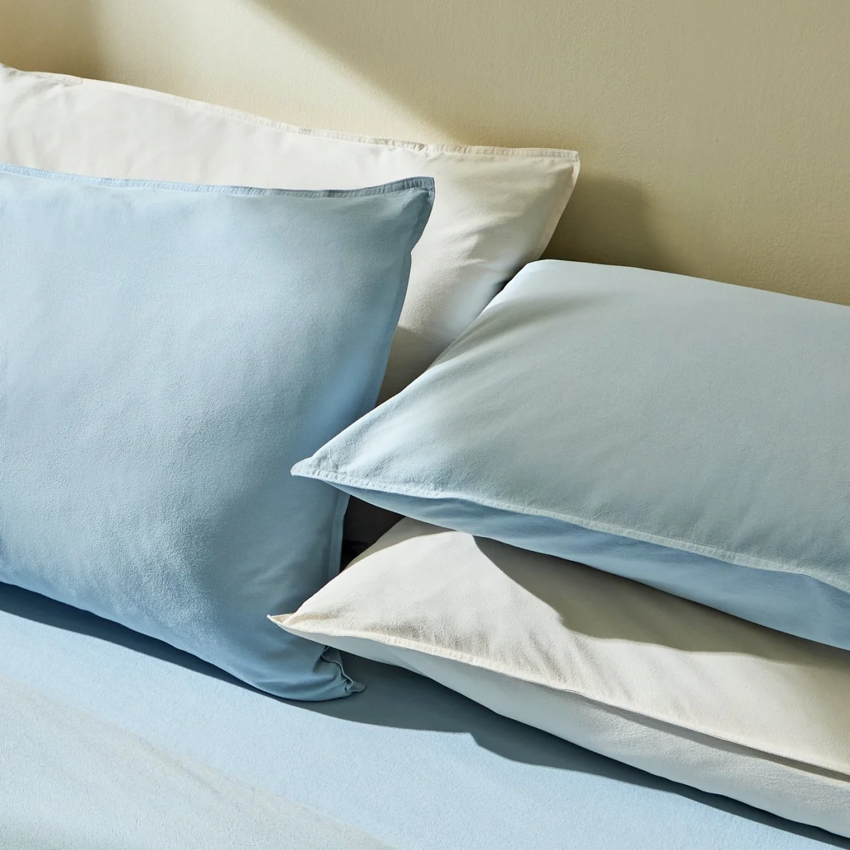 Habitat Washed Cotton Plain Blue Bedding Set - Superking – image 3