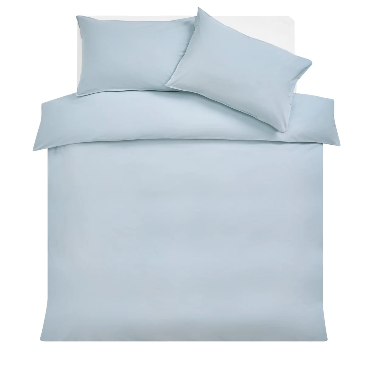 Habitat Washed Cotton Plain Blue Bedding Set - Superking – image 4