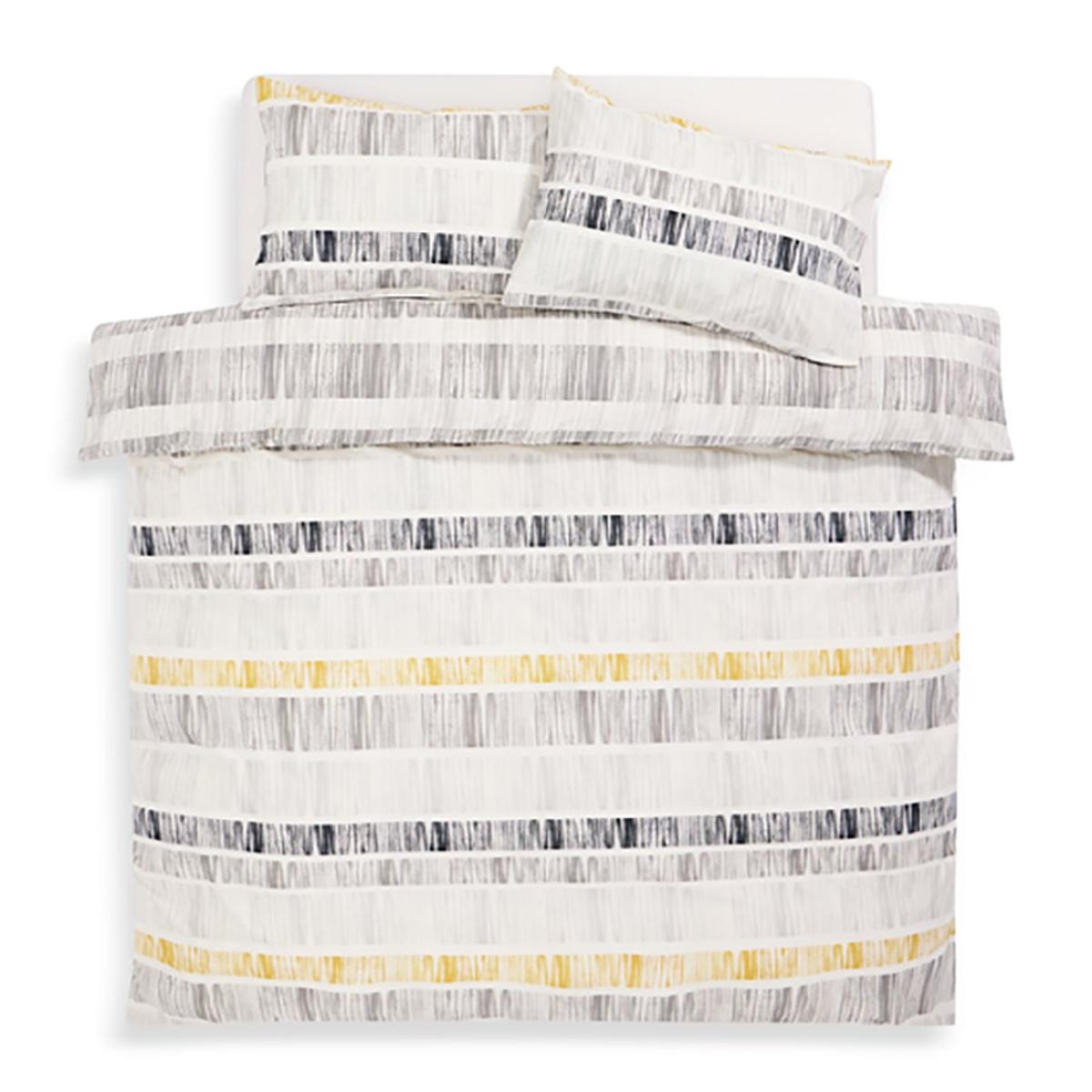 Habitat Mono Variegated Stripe Grey Bedding Set - Double – image 3
