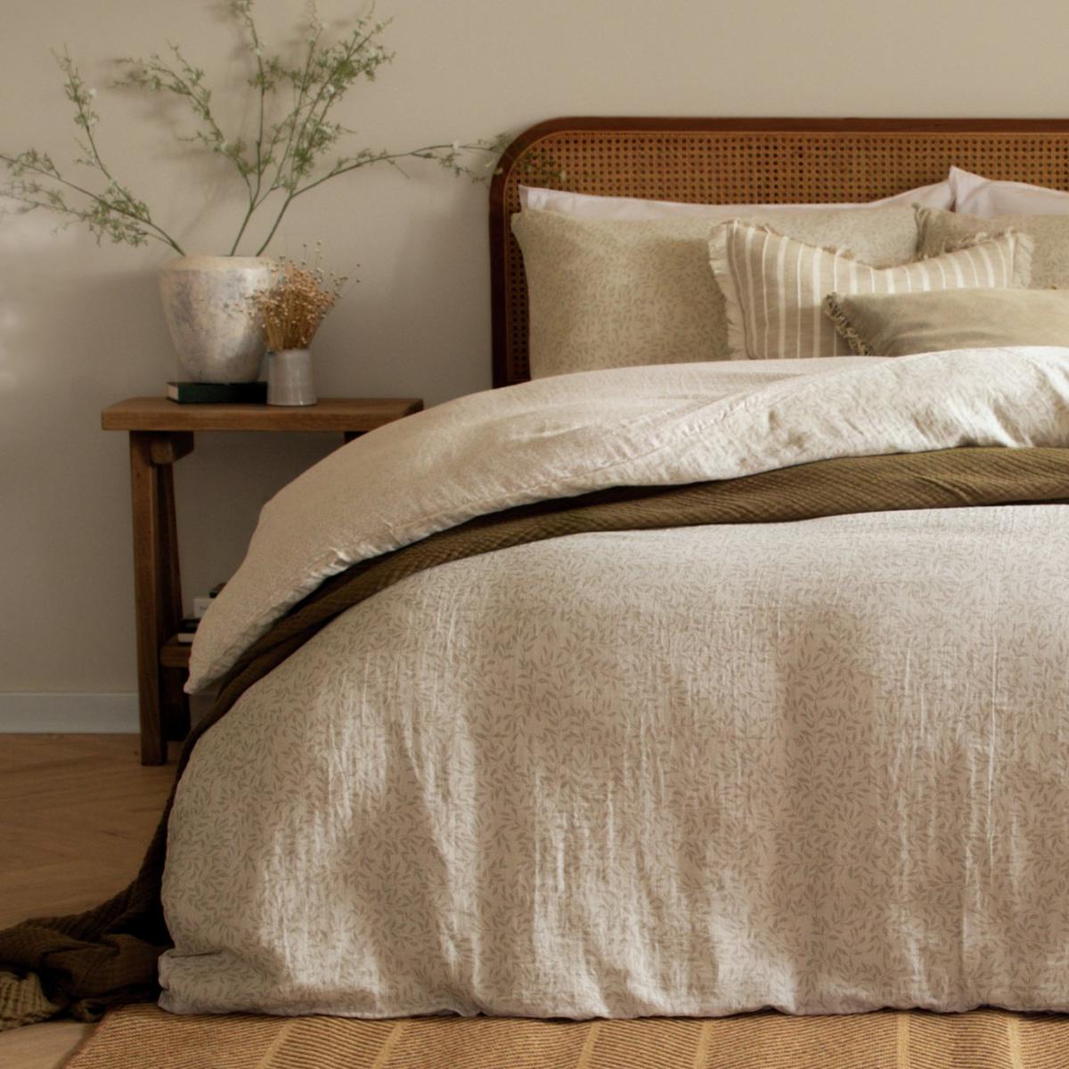Yard Perrie Leaf Natural Bedding Set - Super king – image 5
