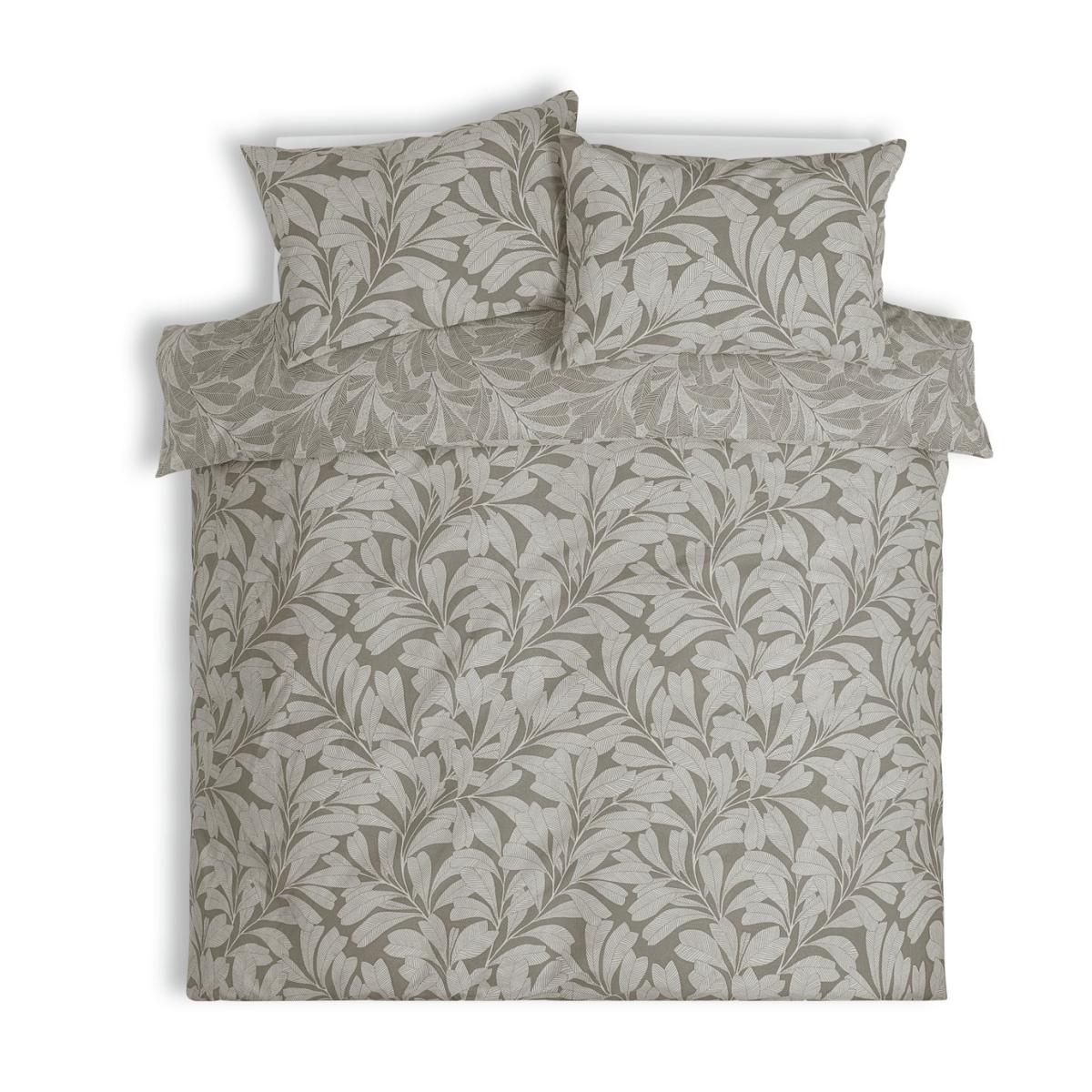 Habitat Linear Leaf Grey Bedding Set - Superking – image 3