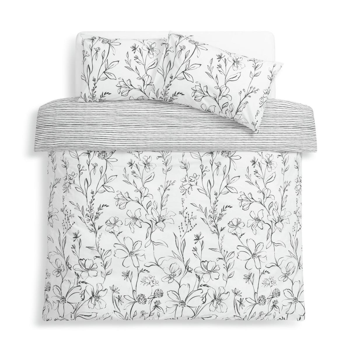 Habitat Loose Linear Floral White Bedding Set - King size – image 3