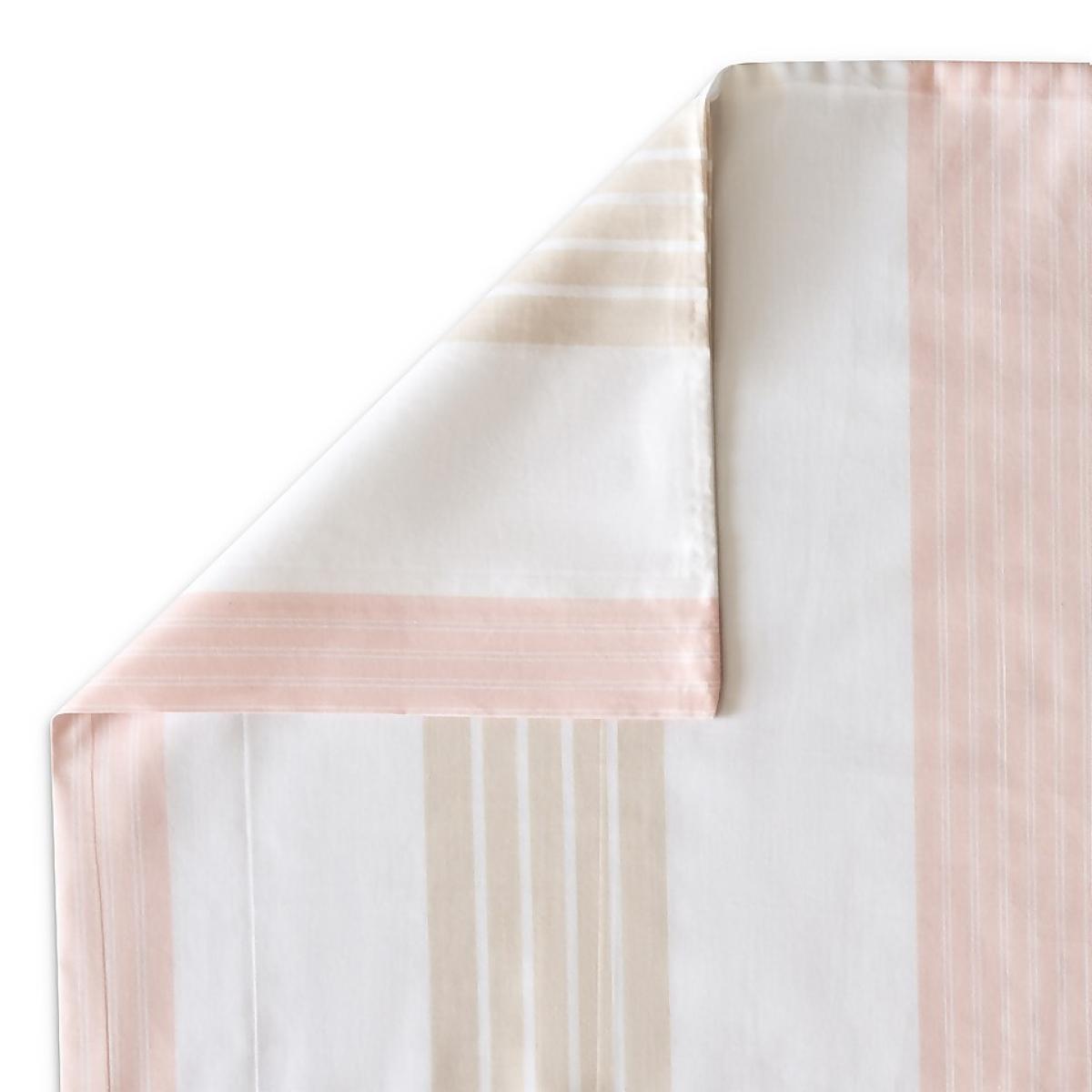 The Willow Manor 100% Cotton Percale Double Duvet Set Oxford Stripe - Blush – image 3