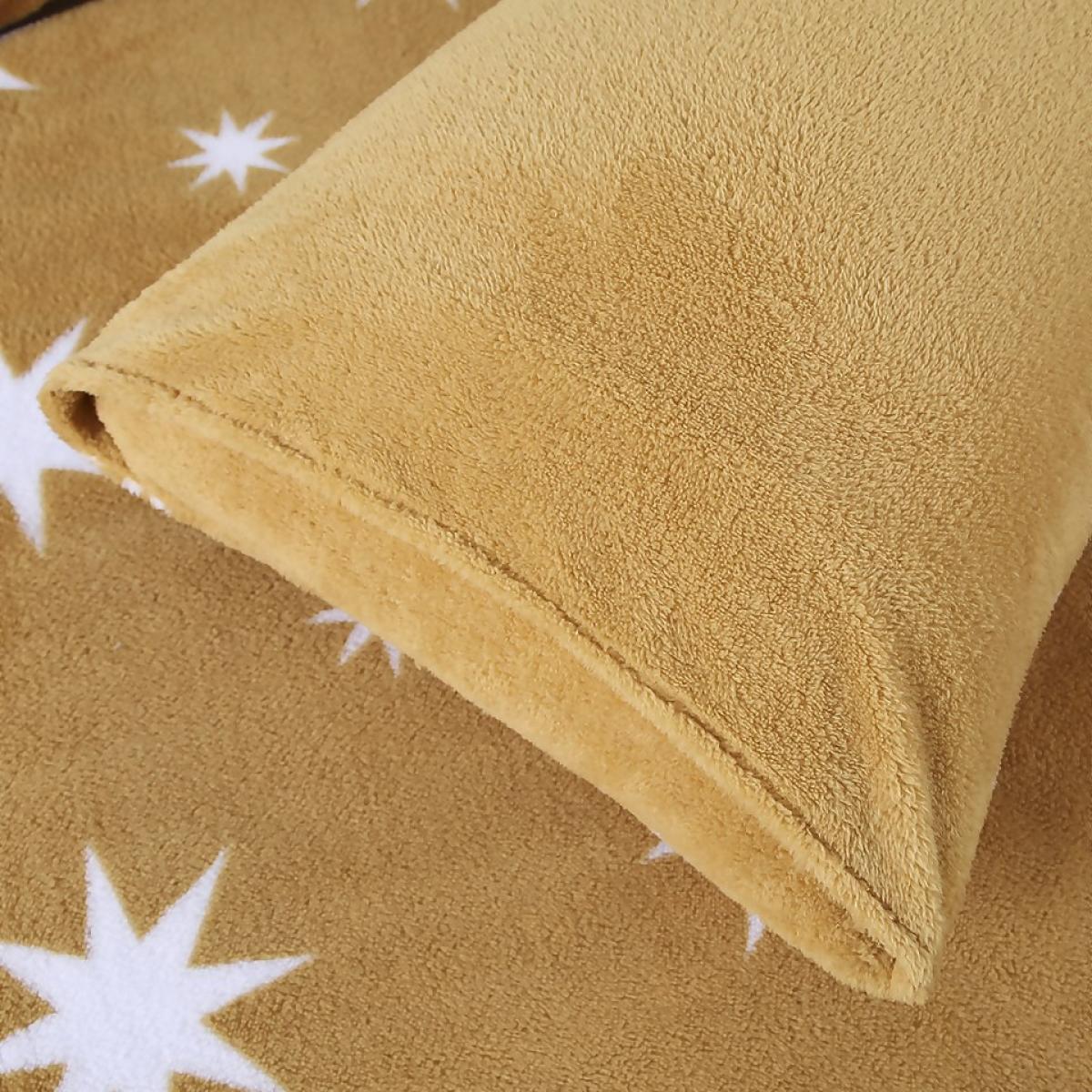 Snuggle Fleece Bedding Set - Ochre Star - Double – image 4