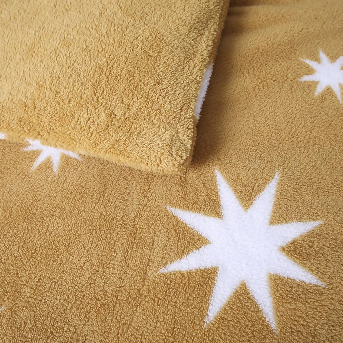 Snuggle Fleece Bedding Set - Ochre Star - Double – image 5