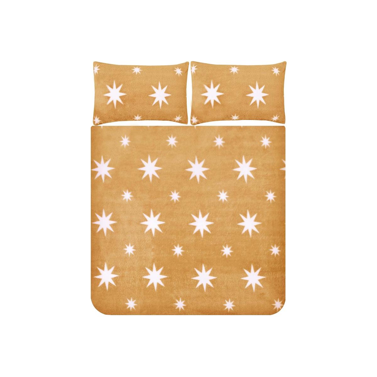 Snuggle Fleece Bedding Set - Ochre Star - Double – image 1