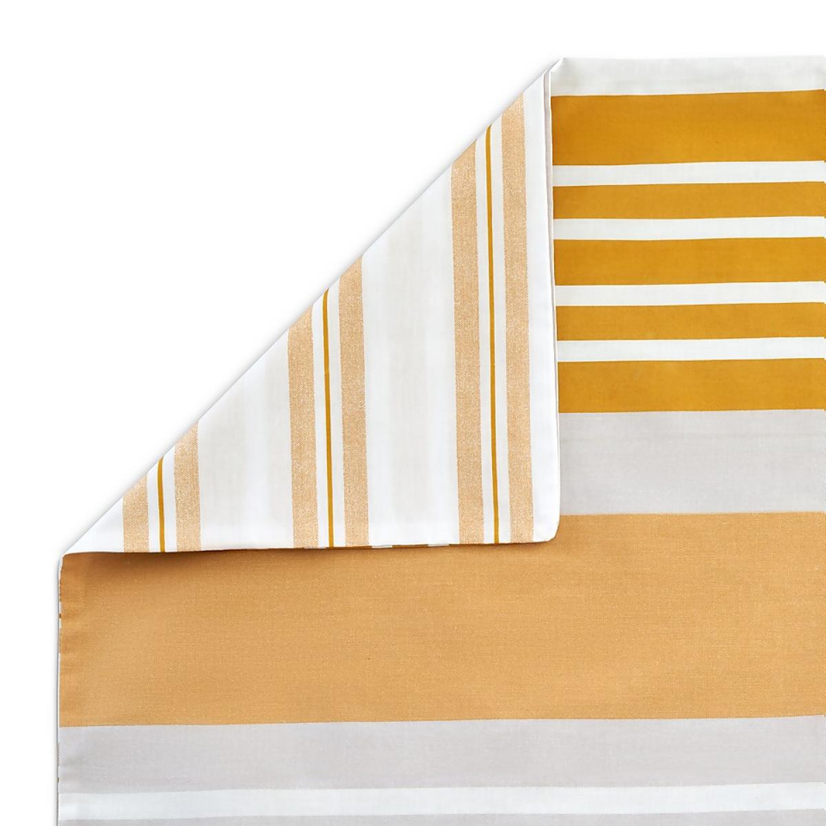 The Willow Manor Easy Care Percale King Duvet Set Metro Stripe - Ochre – image 3
