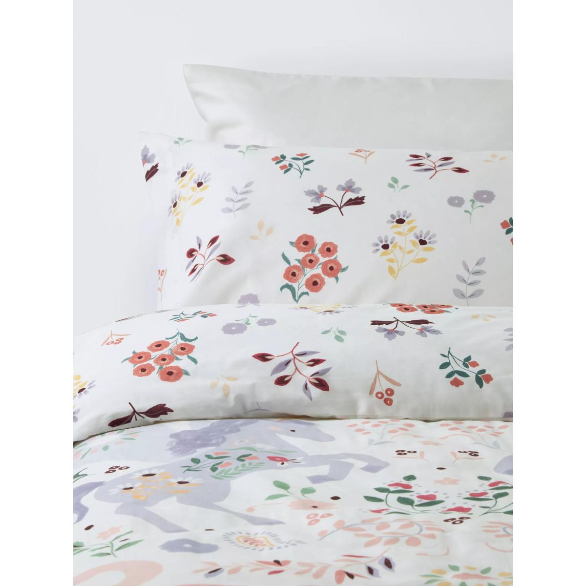 John Lewis Enchanted Garden Pure Cotton Reversible Duvet Cover and Pillowcase Set, Single – image 2