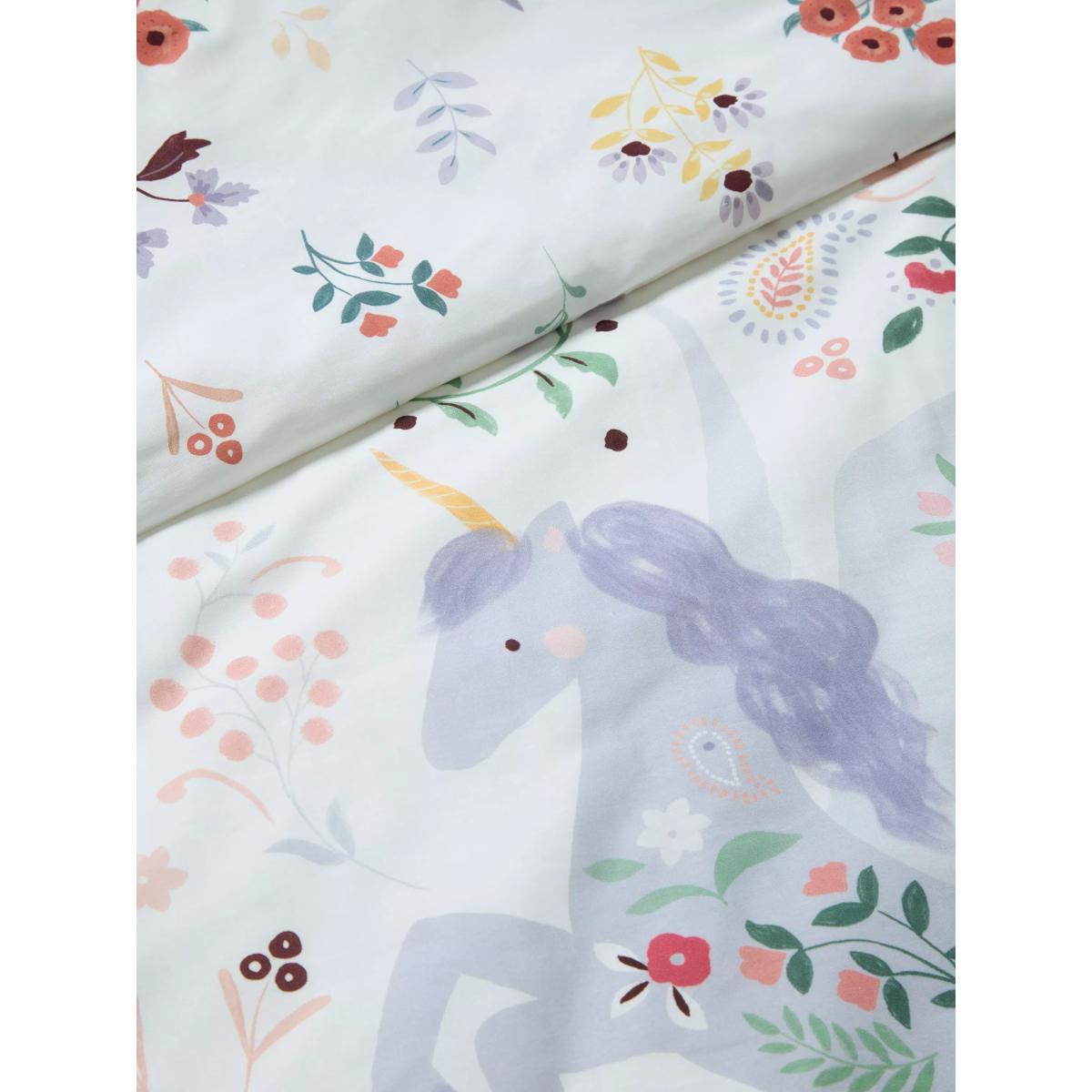 John Lewis Enchanted Garden Pure Cotton Reversible Duvet Cover and Pillowcase Set, Single – image 3