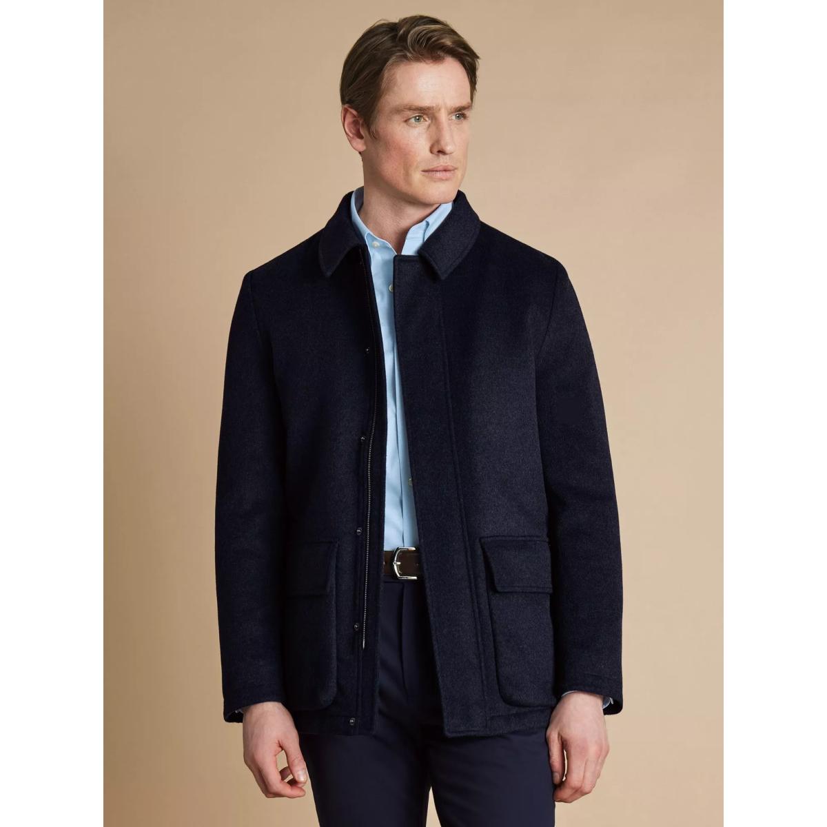 Charles Tyrwhitt Merino Wool Quilt Lined Jacket, Navy – image 2