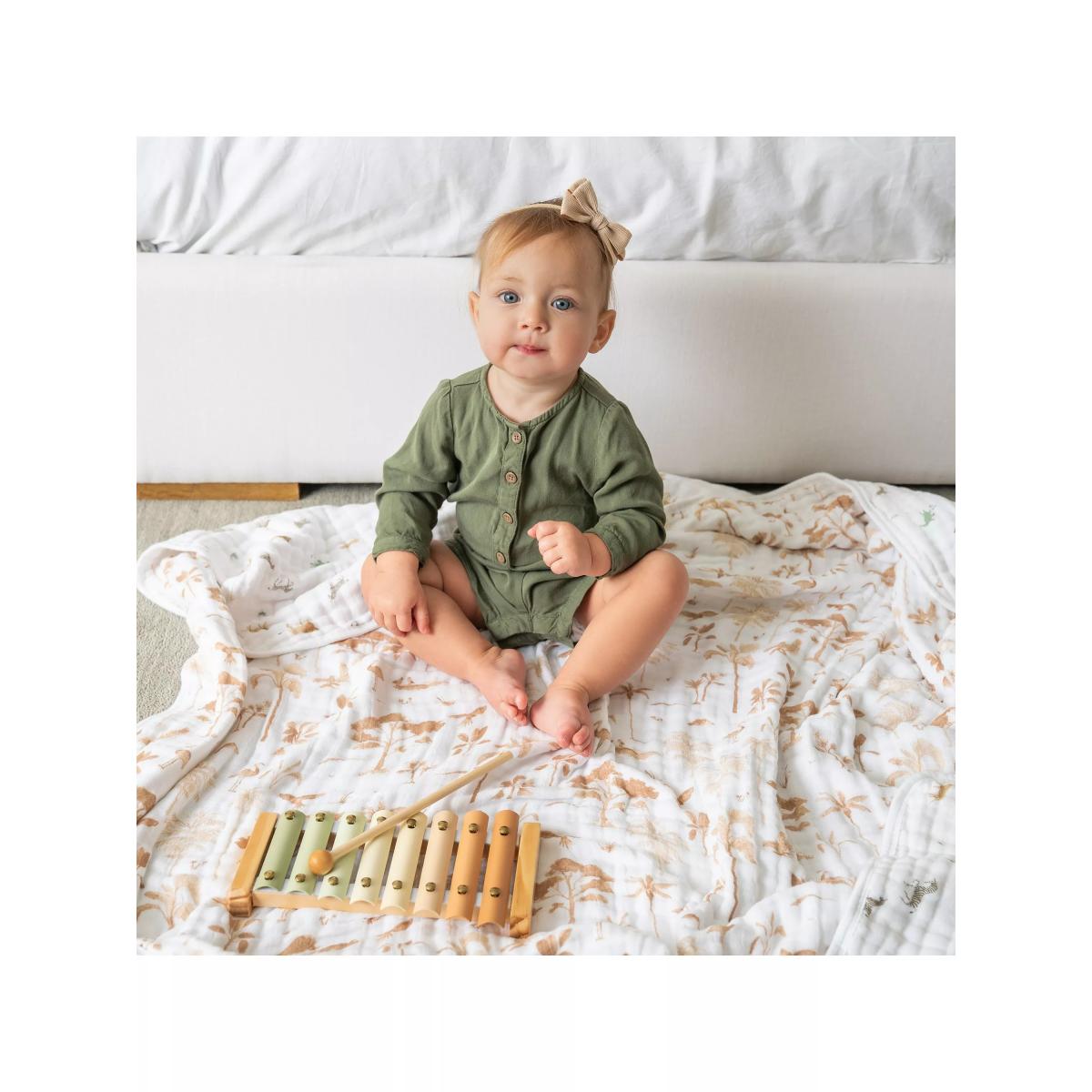 Aden + Anais Dream GOTS Organic Cotton Safari Print Blanket, Multi – image 2