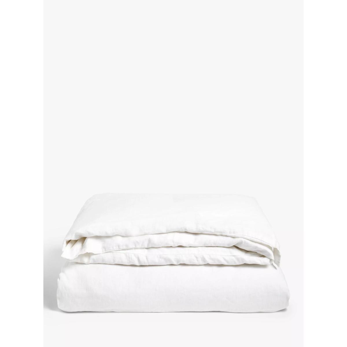 John Lewis 100% Linen Ladder Easy Care Bedding, White – image 4