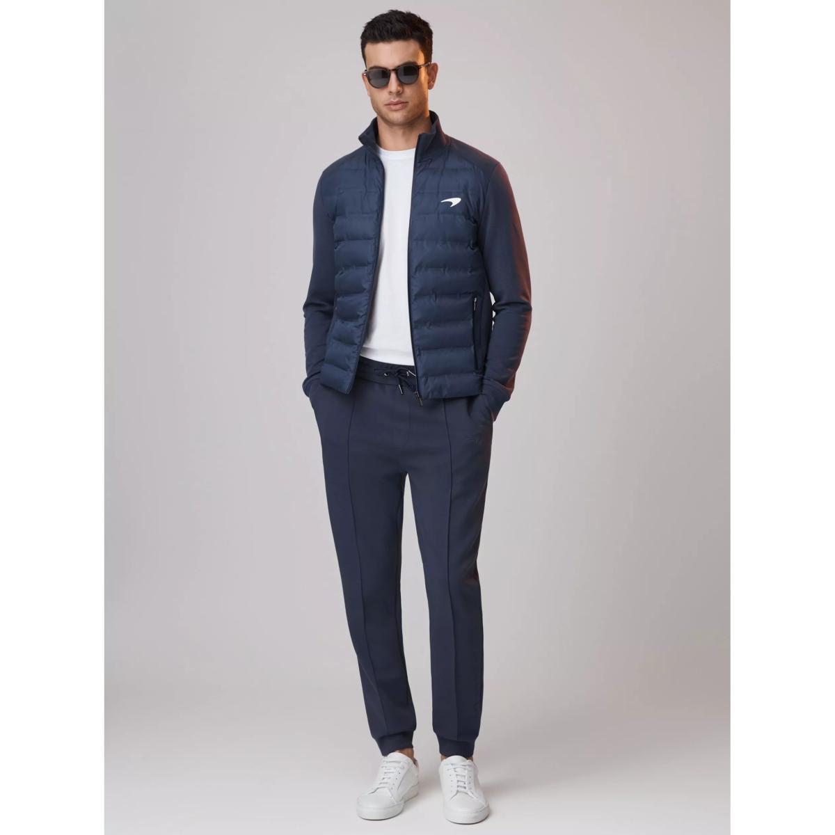 Reiss x McLaren Mayer Hybrid Quilt & Jersey Jacket, Airforce Blue – image 4