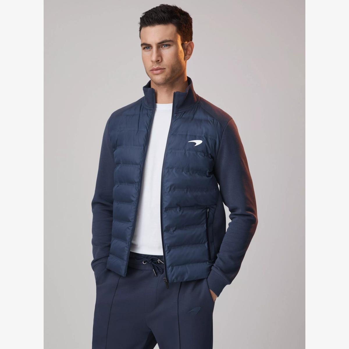Reiss x McLaren Mayer Hybrid Quilt & Jersey Jacket, Airforce Blue – image 1