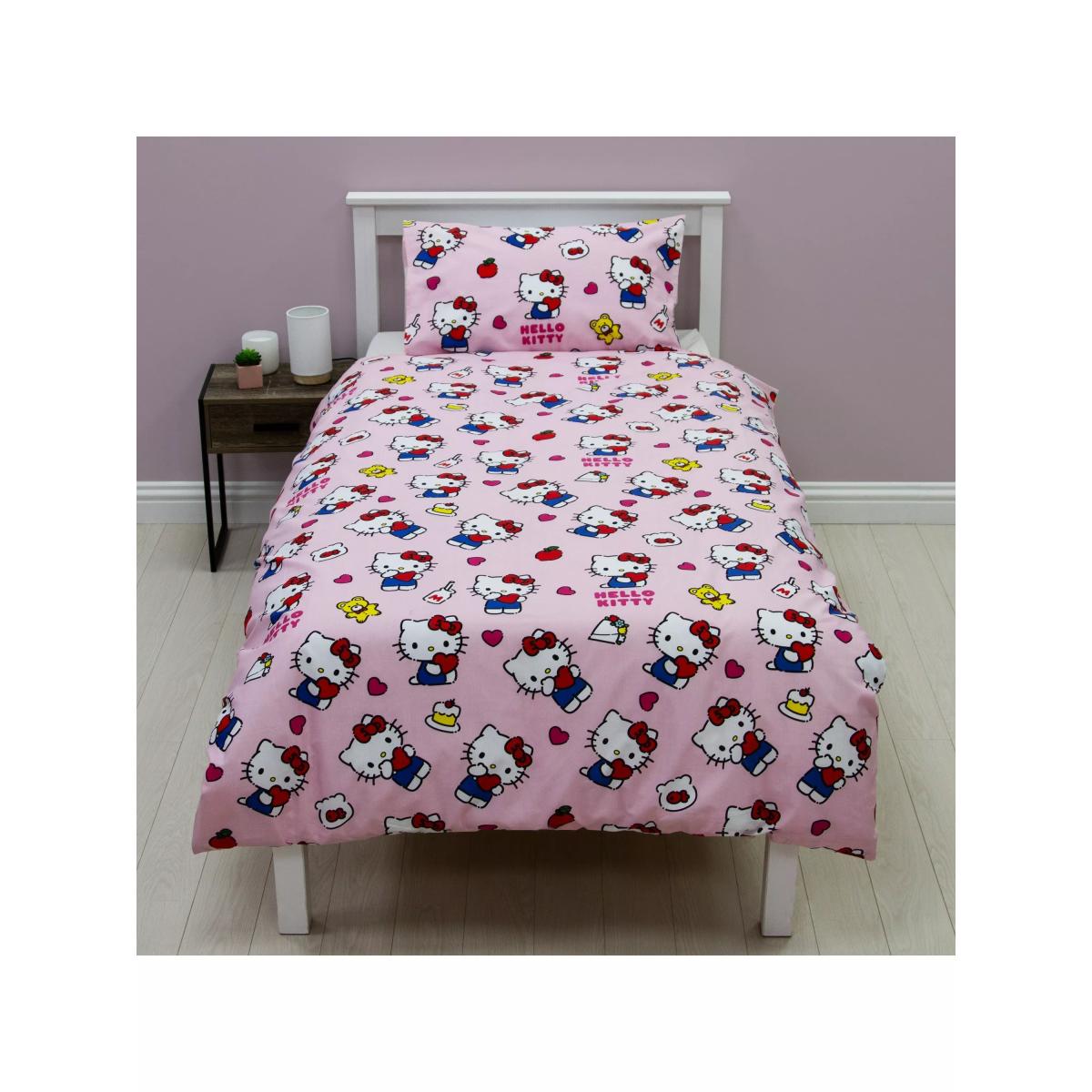 Hello Kitty Single Duvet Cover and Pillowcase Set, Multi – image 2