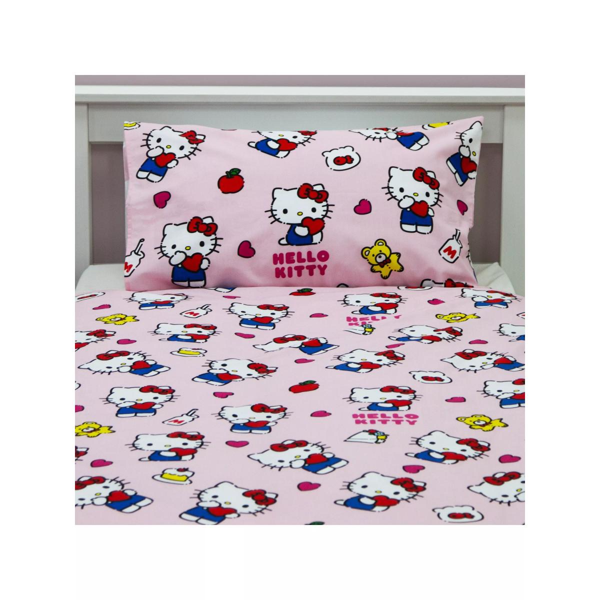 Hello Kitty Single Duvet Cover and Pillowcase Set, Multi – image 5