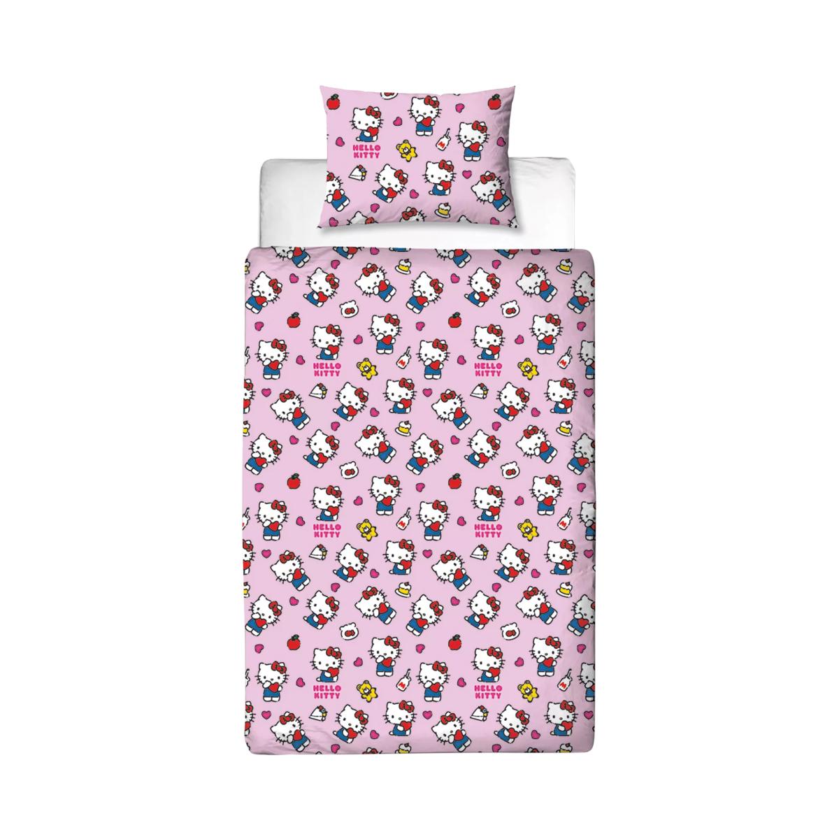 Hello Kitty Single Duvet Cover and Pillowcase Set, Multi – image 6