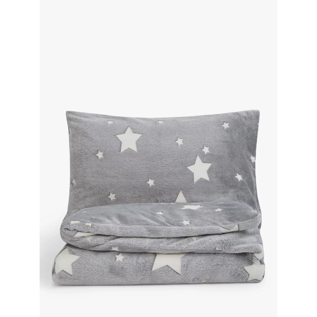 John Lewis Star Print Fleece Duvet Cover & Pillowcase Set – image 2