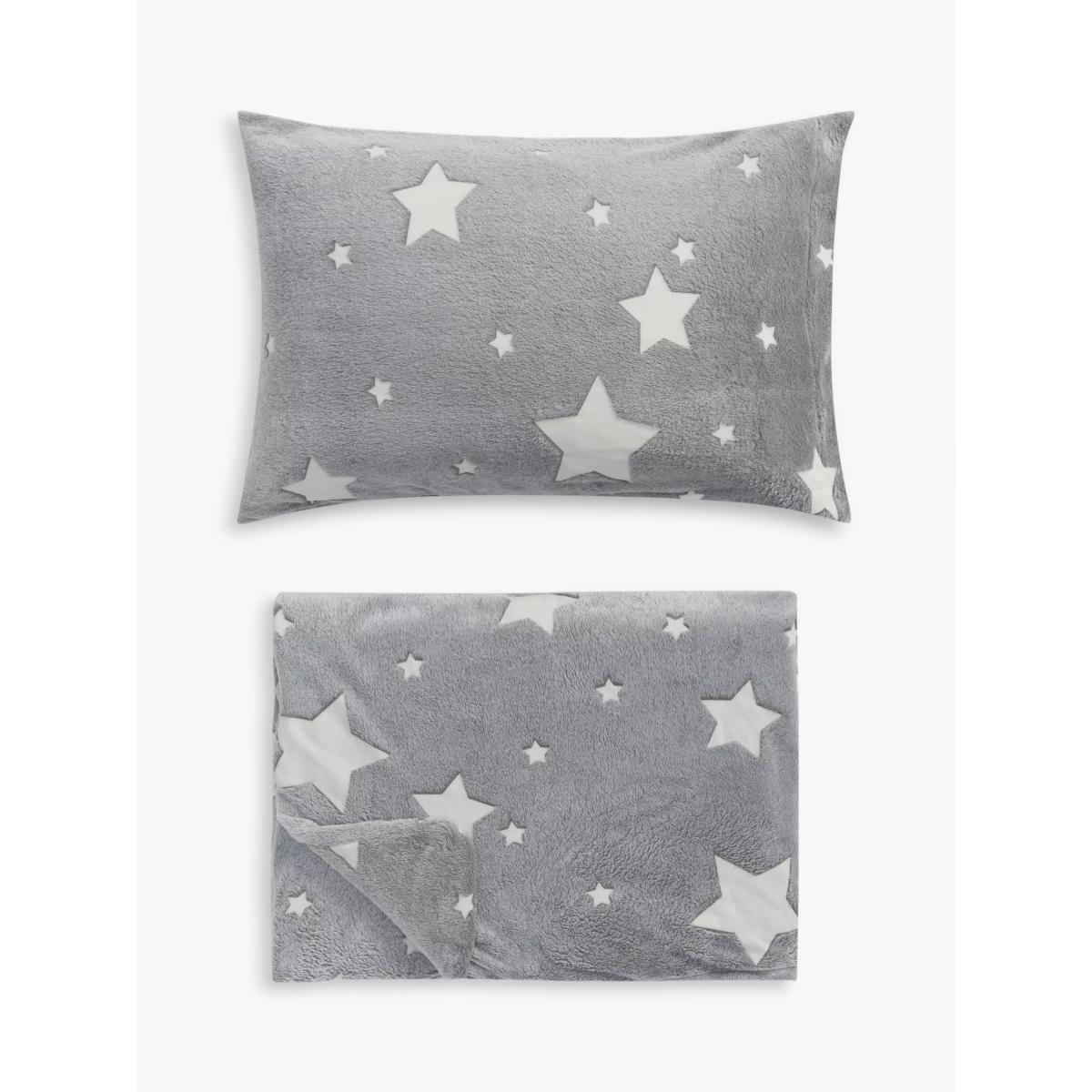 John Lewis Star Print Fleece Duvet Cover & Pillowcase Set – image 3