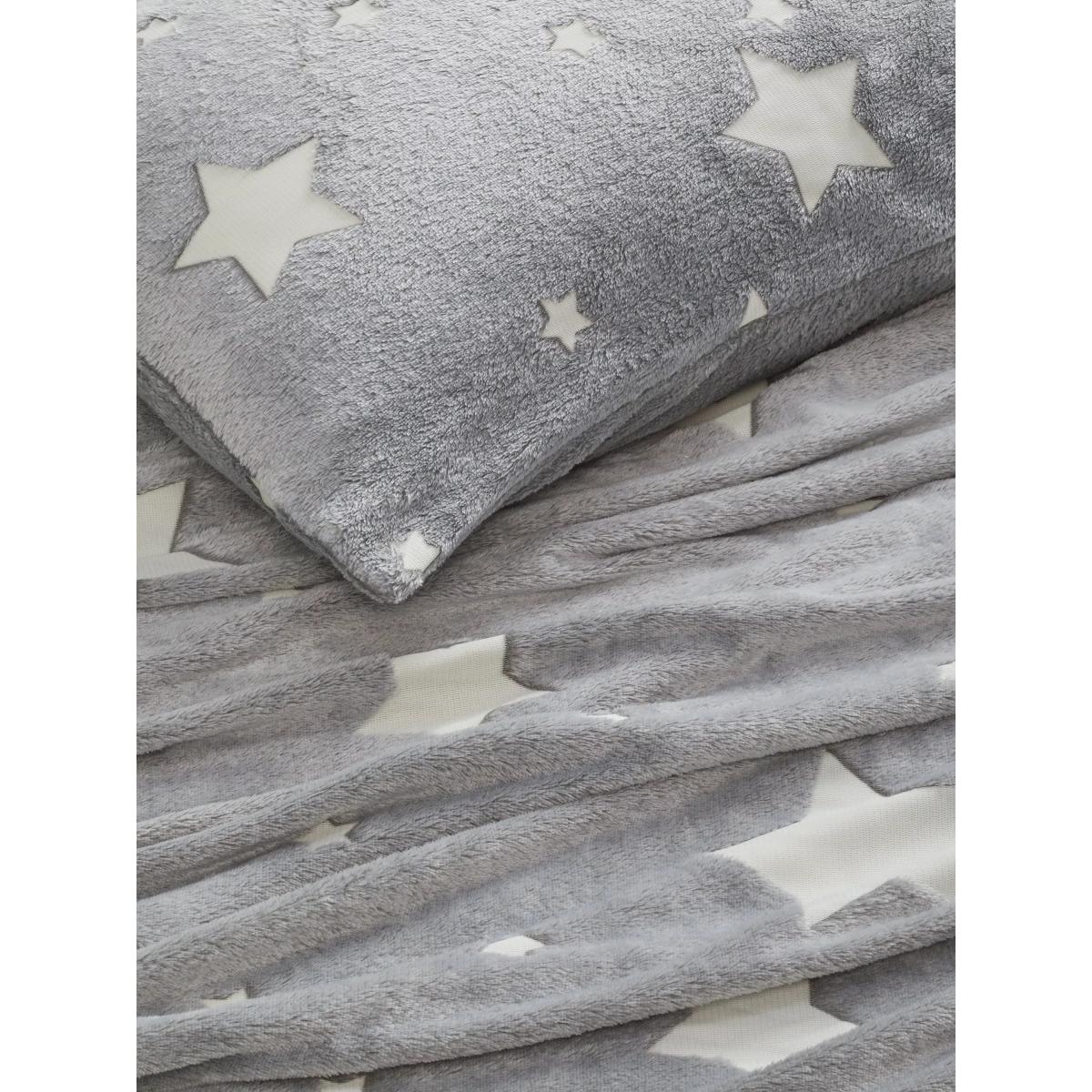 John Lewis Star Print Fleece Duvet Cover & Pillowcase Set – image 5