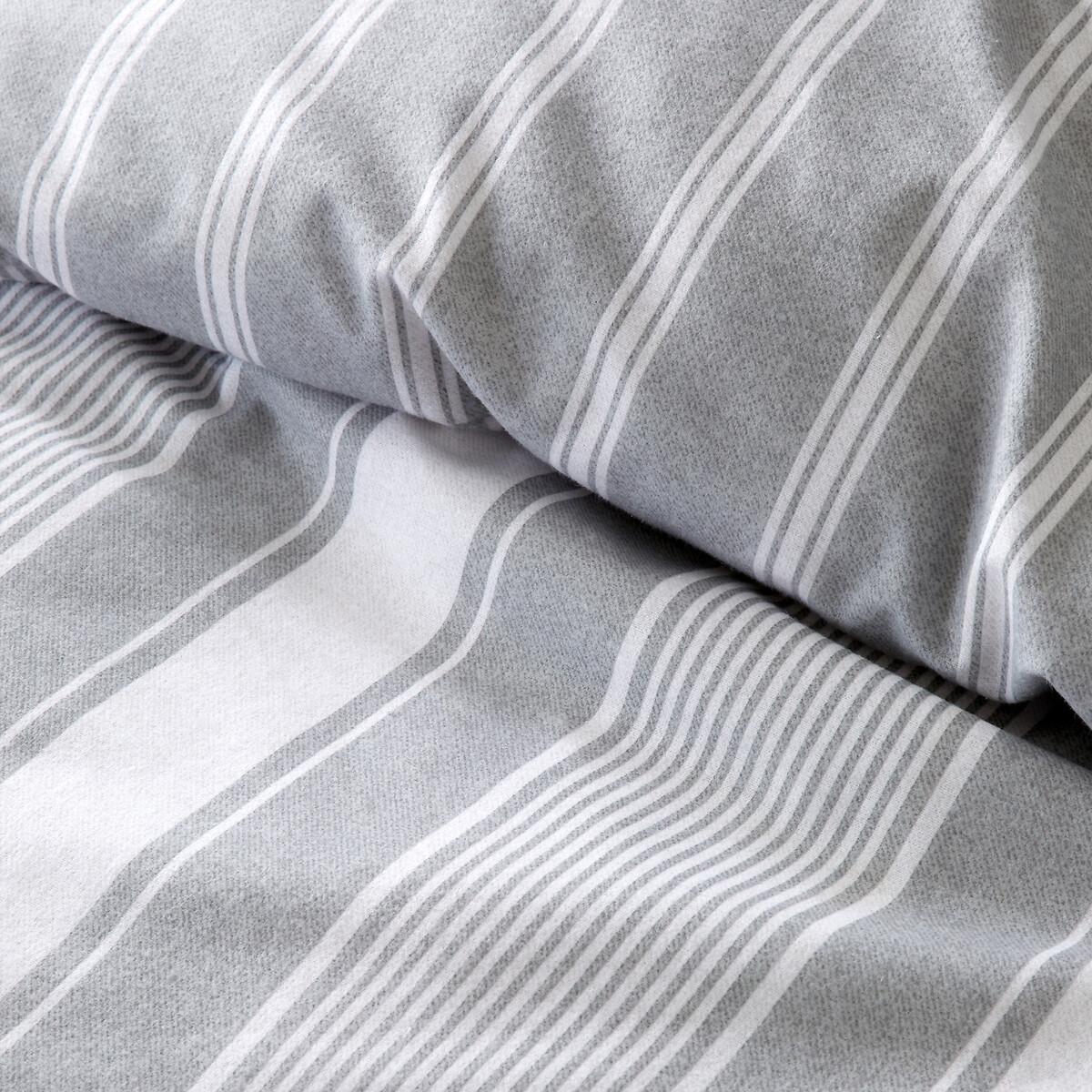 Brushed Ticking Stripe 100% Cotton Duvet Cover and Pillowcase Set – image 6