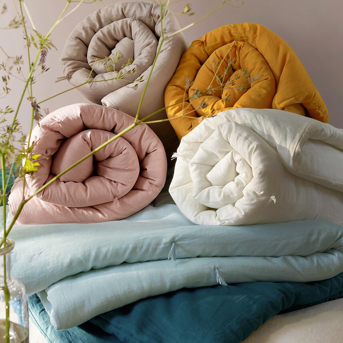 Abella Plain Washed Linen Quilt – image 4