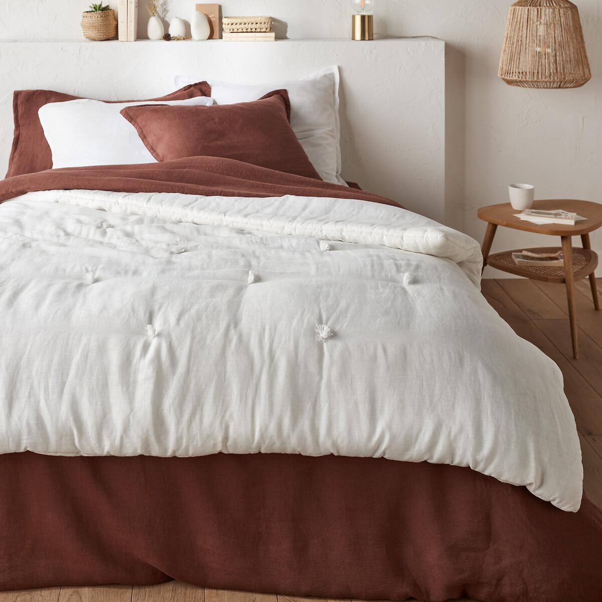 Abella Plain Washed Linen Quilt – image 1