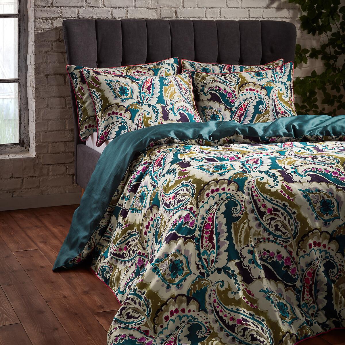 Aretha Persian Paisley 200 Thread Count Cotton Sateen Duvet Cover & Pillowcase Set – image 2