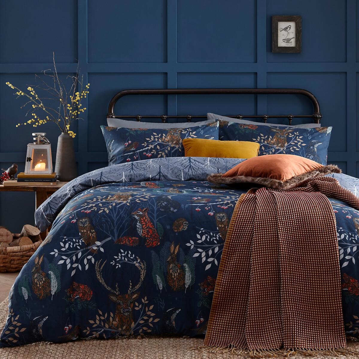 Forest Fauna Woodland Cotton Mix Duvet Cover and Pillowcase Set – image 1