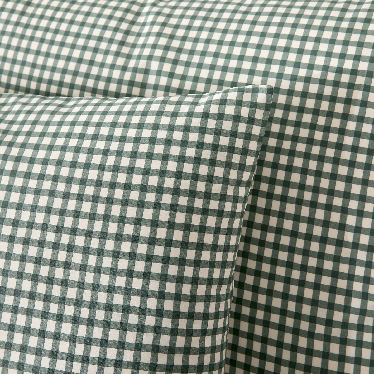 Lesia Checked 30% Recycled Cotton Duvet Cover Set with Square Pillowcase – image 4