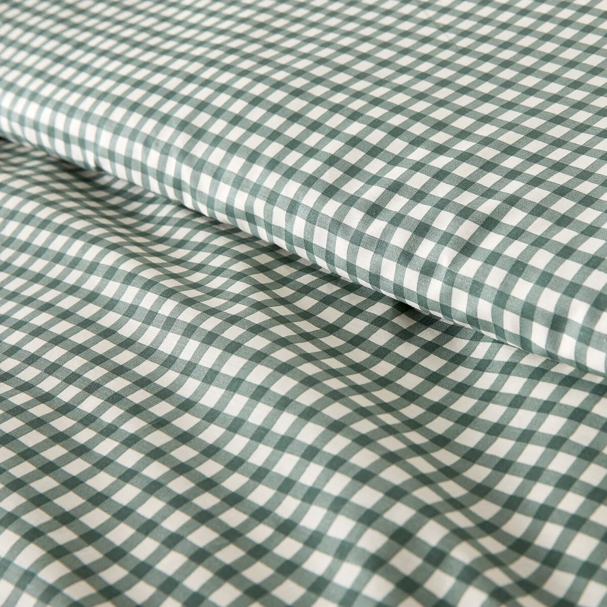 Lesia Checked 30% Recycled Cotton Duvet Cover Set with Square Pillowcase – image 5