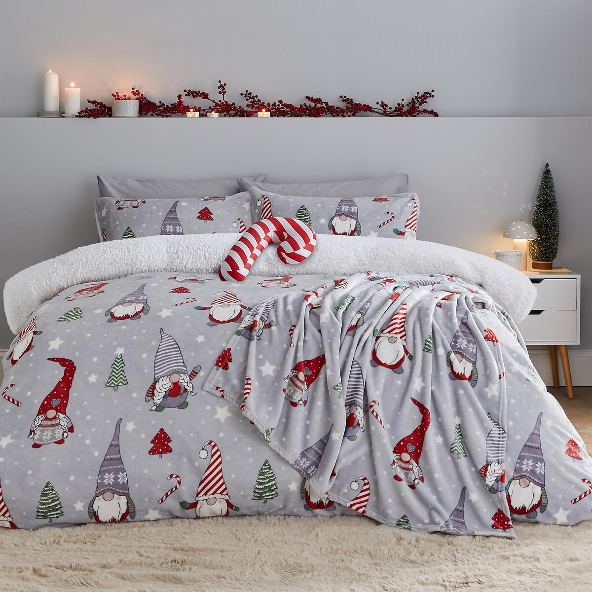 Christmas Festive Gnomes Duvet Cover and Pillowcase Set – image 2