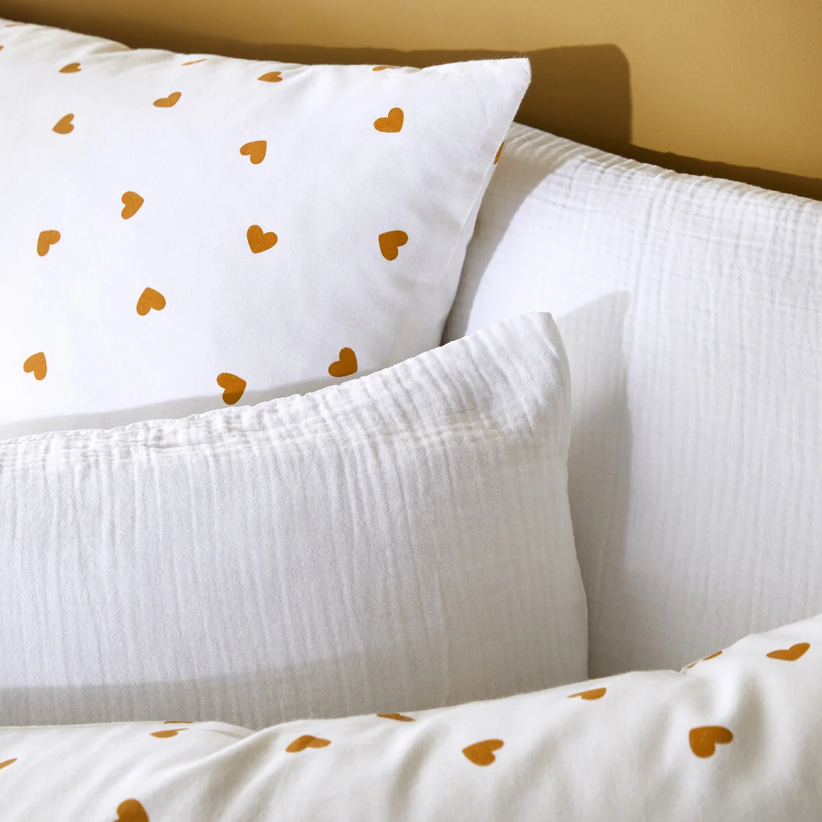 Scacco Caramel Duvet Cover Set in 50% Recycled Cotton with Square Pillowcase – image 3