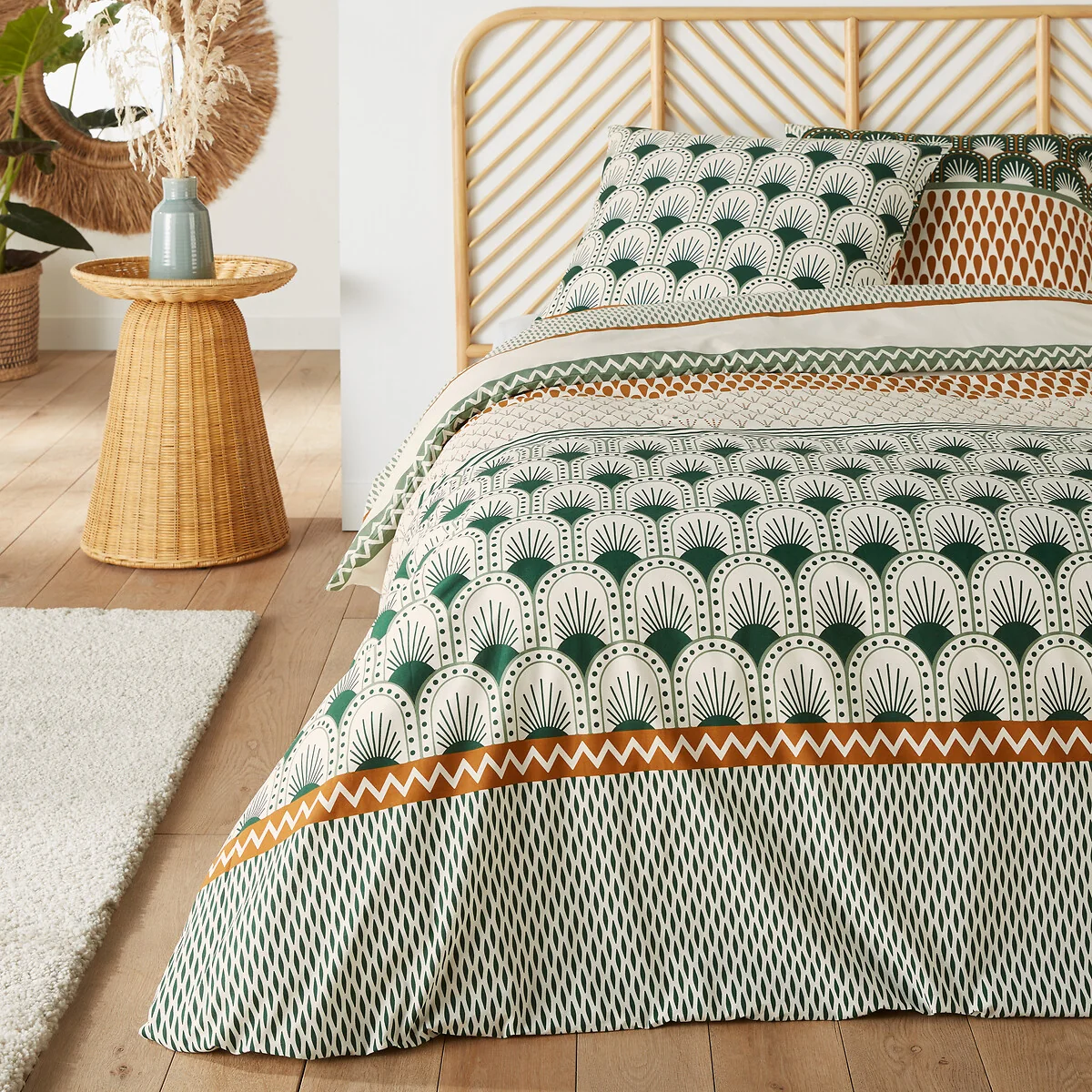 Lilia Cotton Duvet Cover Set with Rectangular Pillowcase – image 1