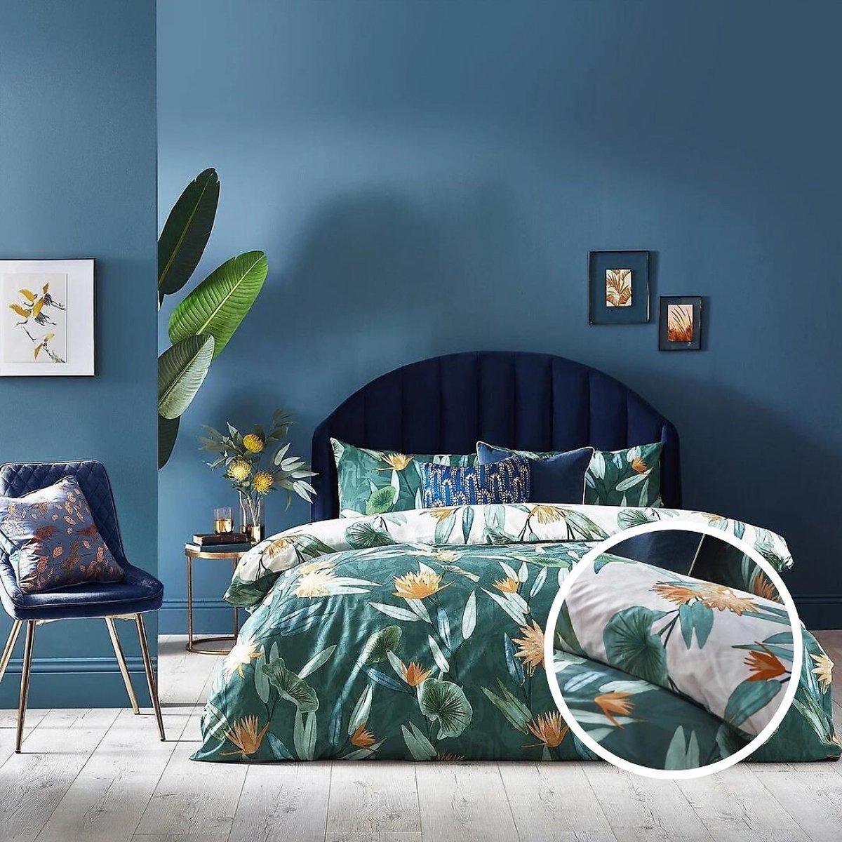 Tigerlily Cotton Mix Duvet Cover and Pillowcase Set – image 1