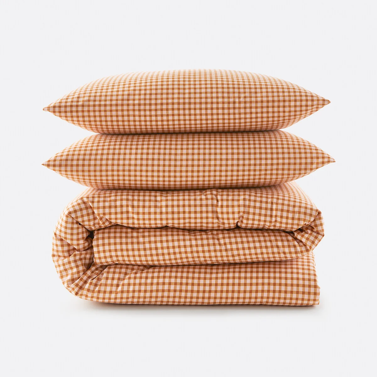 Lesia Checked 30% Recycled Cotton Duvet Cover Set with Square Pillowcase – image 3