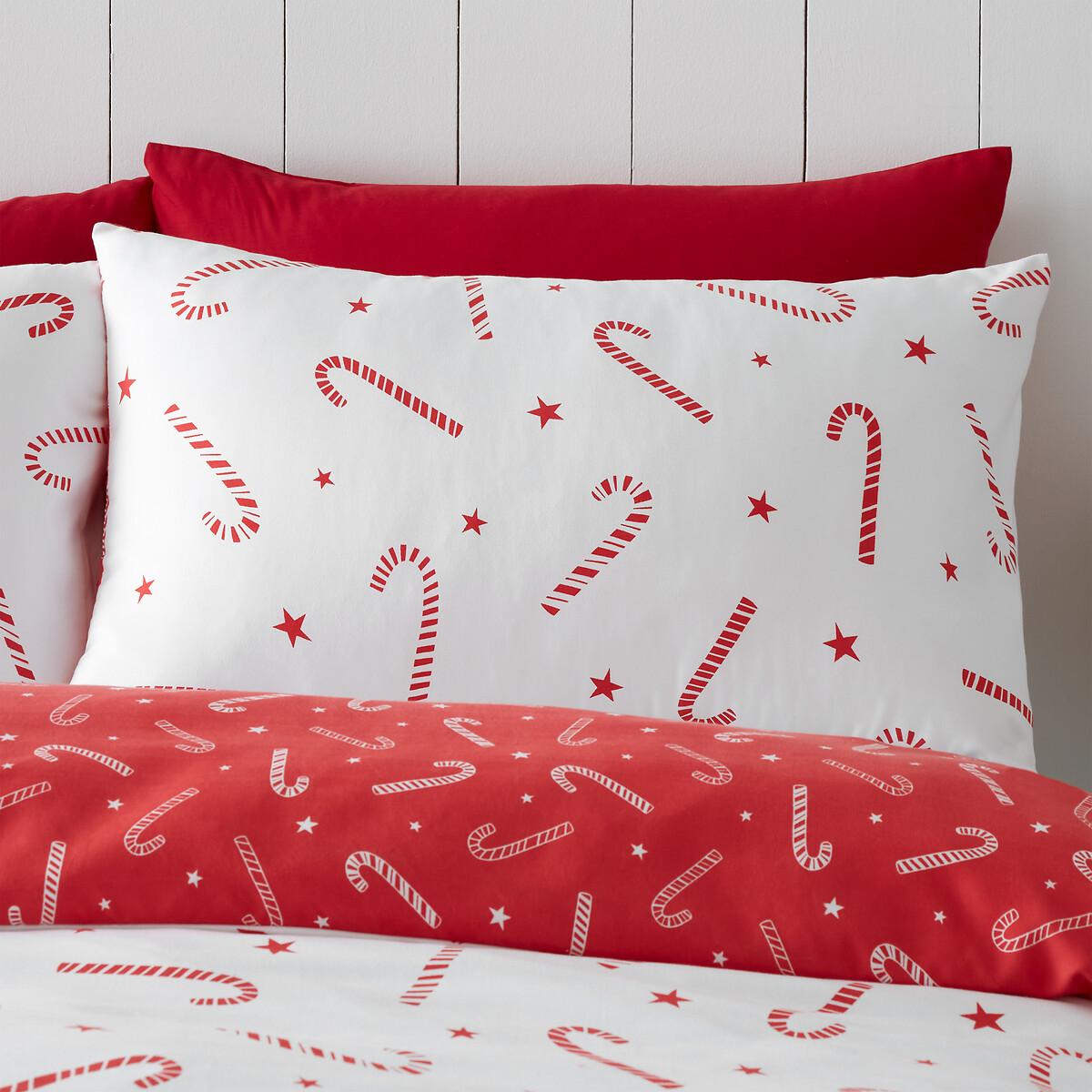Christmas Candy Cane Polycotton Duvet Cover and Pillowcase Set – image 5