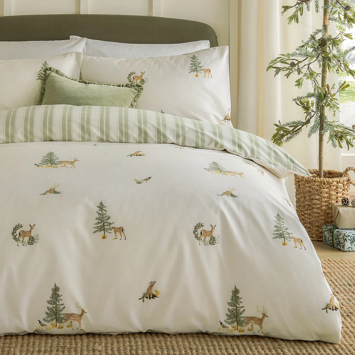 Nature Charlecote Printed 100% Cotton Duvet Cover and Pillowcase Set – image 3