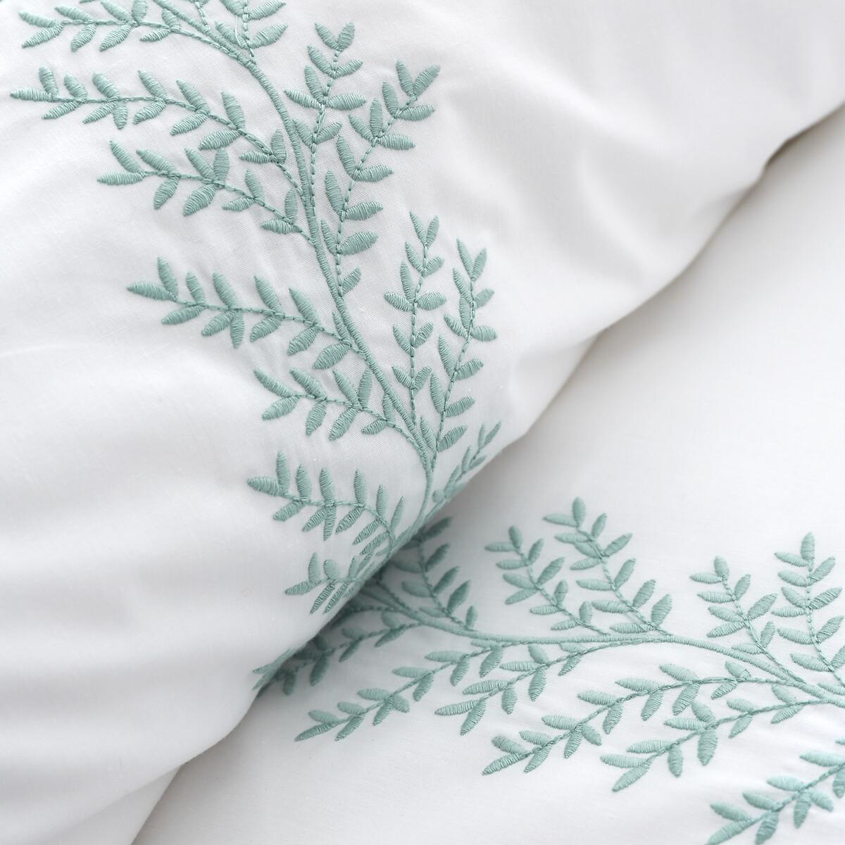 Embroidery Leaf 100% Cotton Duvet Cover and Pillowcase Set – image 3