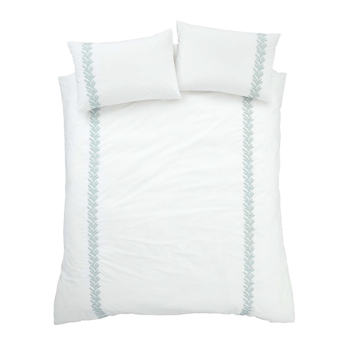 Embroidery Leaf 100% Cotton Duvet Cover and Pillowcase Set – image 4