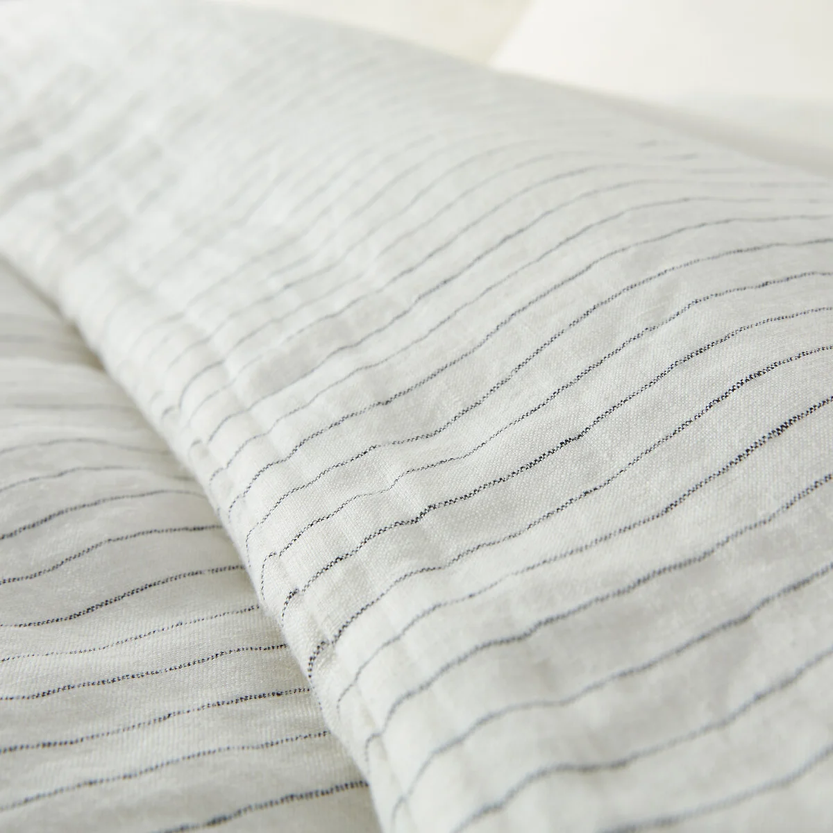 Abella Quilted Quilt in Striped Washed Linen – image 3