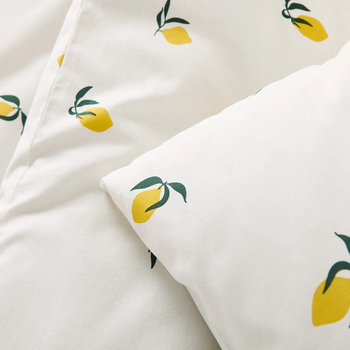 Citron 50% Recycled Cotton Duvet Set with Square Pillowcase – image 4