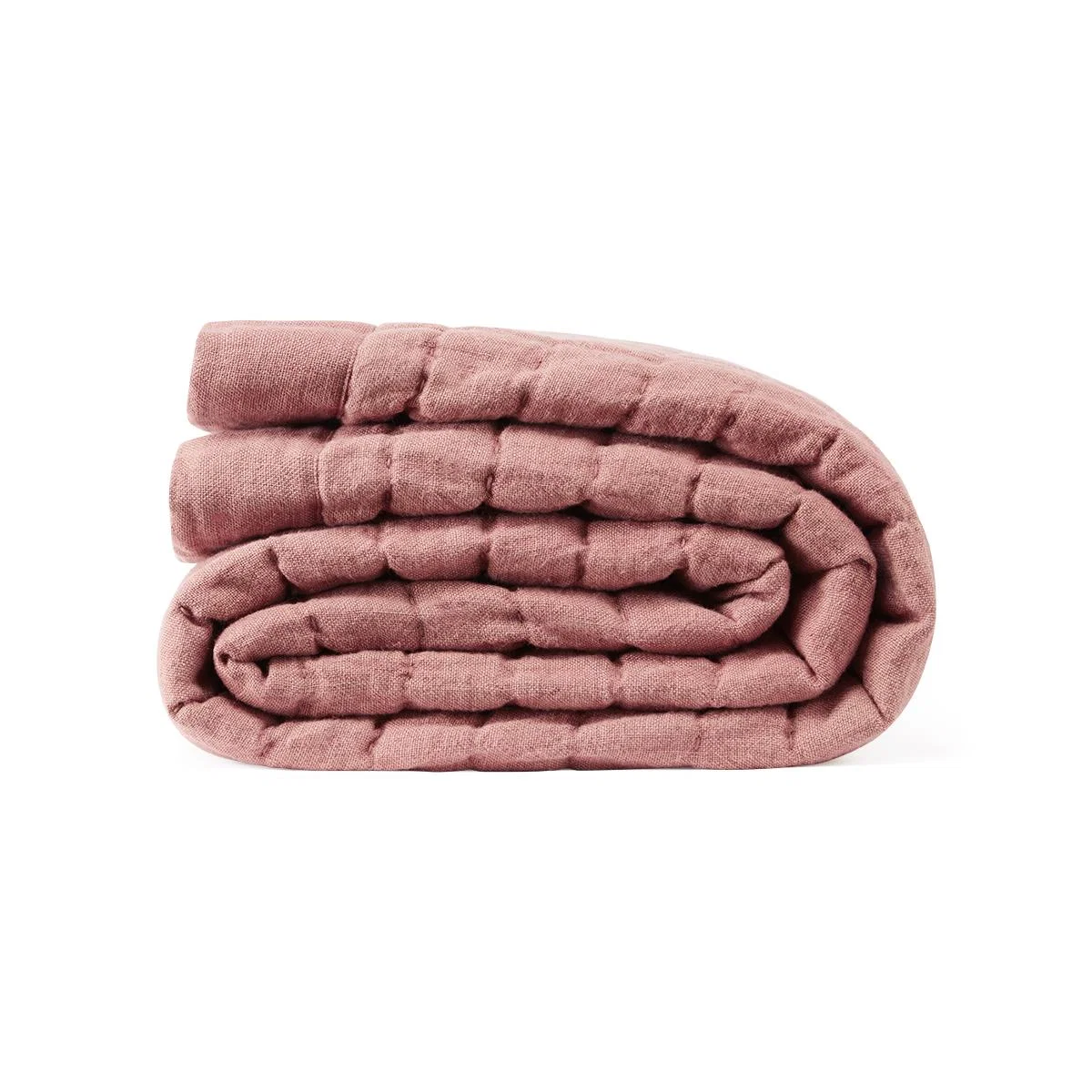 Easy Squish Linen Quilt in Rusted Rose – image 3