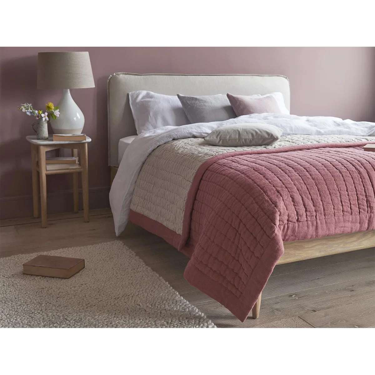 Easy Squish Linen Quilt in Rusted Rose – image 8